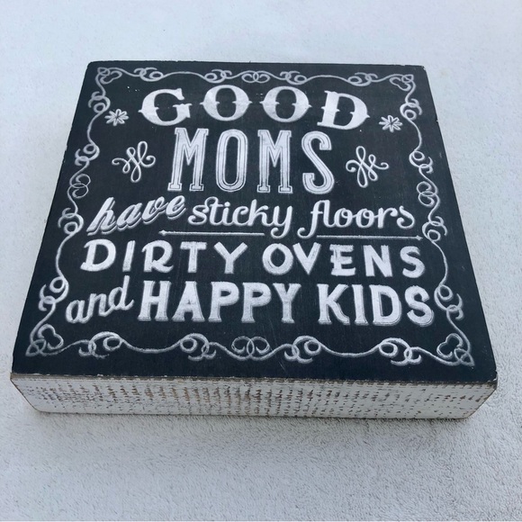 Good Moms have Sticky Floors Decor Wall Art Plaque Farmhouse Sign - Picture 3 of 6